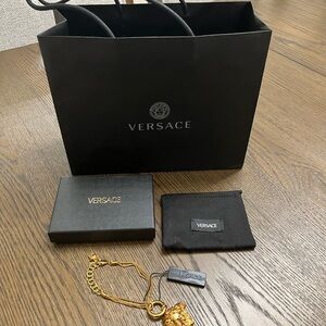 Versace Gold Medusa Pendant Bracelet
